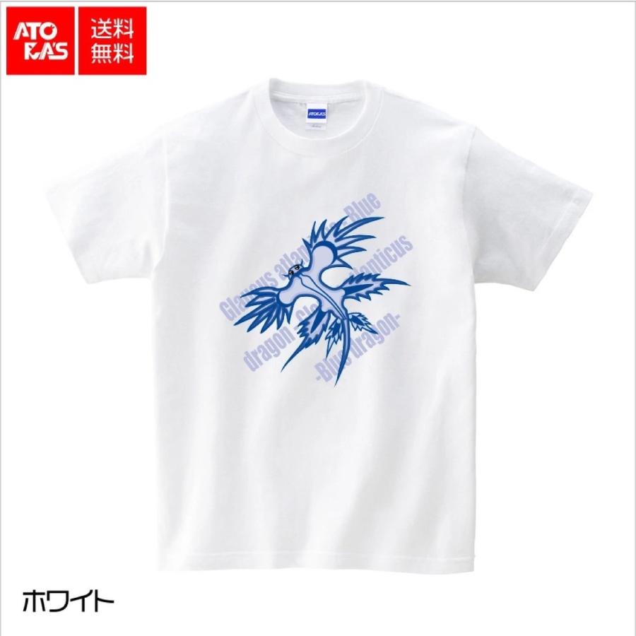 Tシャツ アオミノウミウシ bluedragon 海の生き物シリーズ 大人用サイズ｜atoraskobo｜03