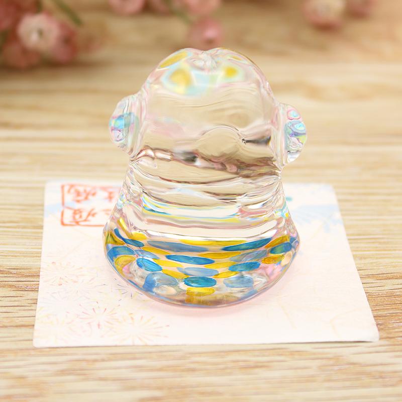 リュウコドウ アマビエちゃん 彩色ガラス クリスタル風 あまびえグッズ