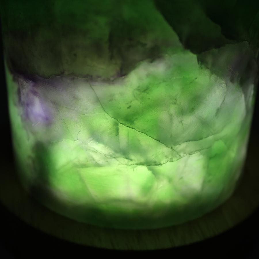 卓上ライト LED フローライト 中国産 筒型 台座付き USB用コンセント