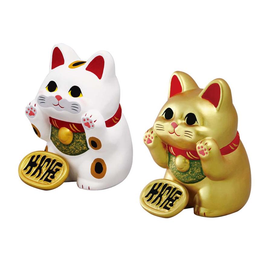 ぺったり招き猫 全2色 猫グッズ 和雑貨 縁起物 インテリア 癒しグッズ