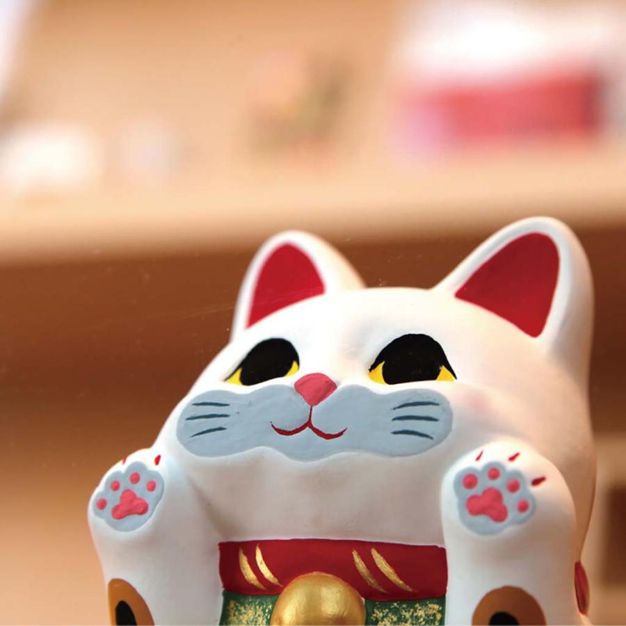 ぺったり招き猫 全2色 猫グッズ 和雑貨 縁起物 インテリア 癒しグッズ