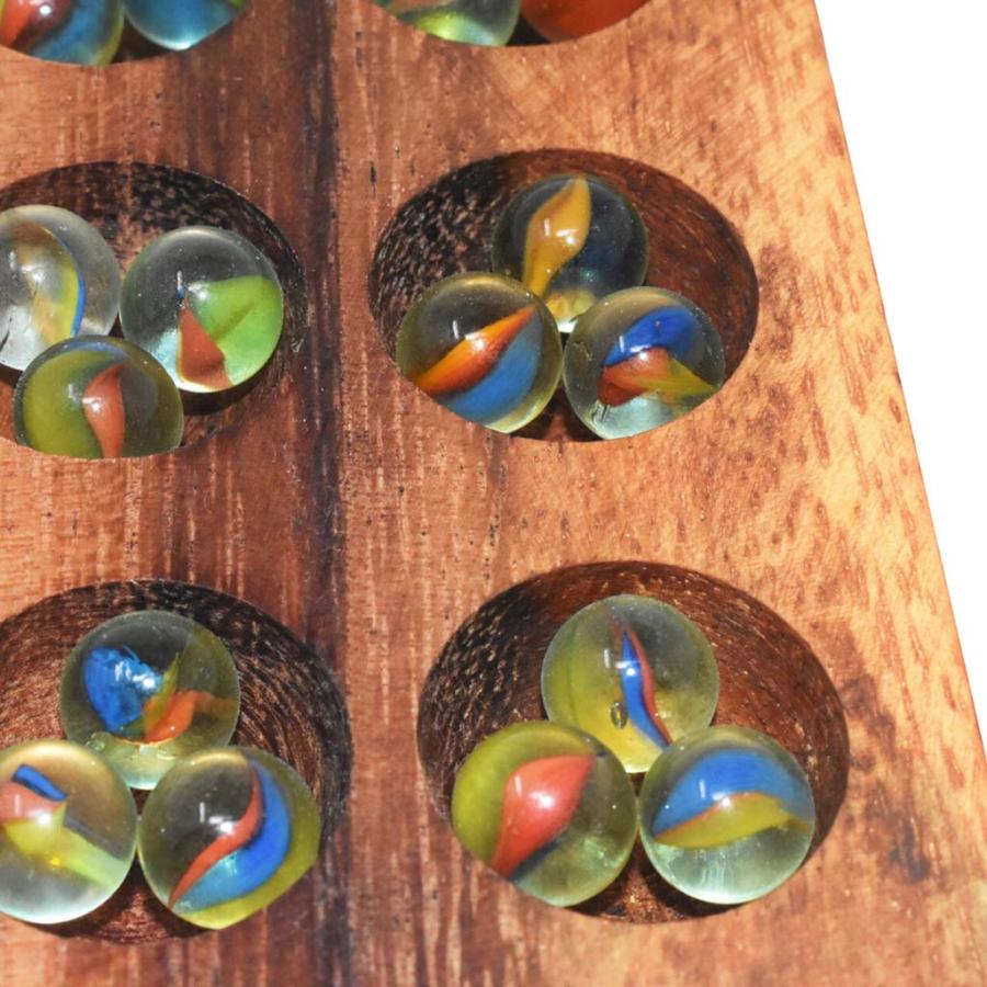 マンカラ おしゃれ ビー玉 木 ゲーム カラハ ボードゲーム 2人 家族