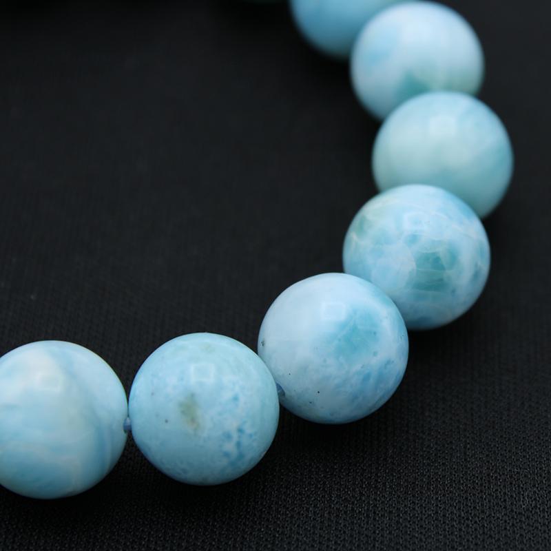 綺麗です！　ドミニカ産　ラリマー　ブレスレット　10ミリ　内径16 ラリマー 10mm ブレスレット ドミニカ共和国産 天然石 パワーストーン