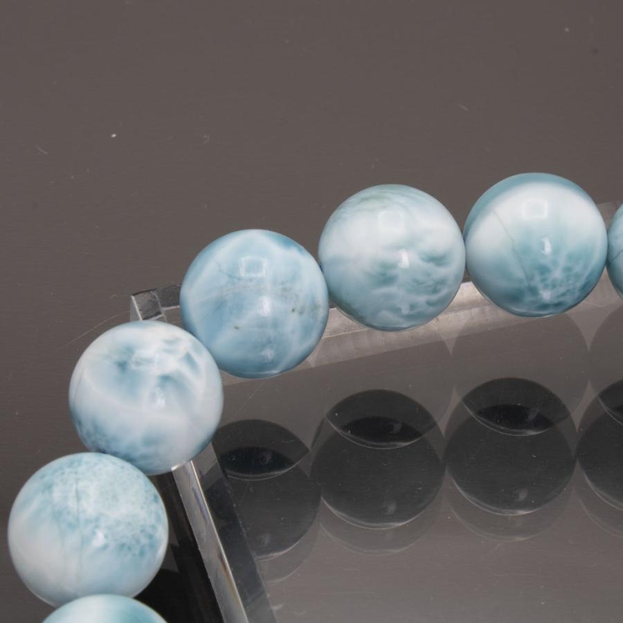 ドミニカ共和国 　12mm ラリマー　天然石デザインブレスレット　ラピスラズリ 楽天市場】ラリマーブレスレット 12mm玉 ドミニカ共和国産