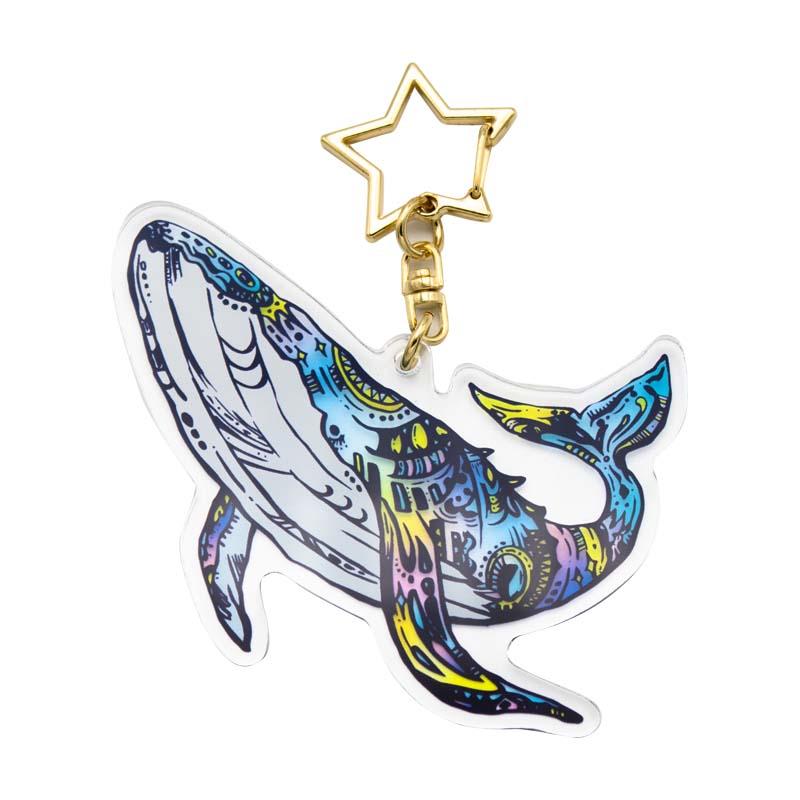 クジラ アクリル キーホルダー 空鐘 オリジナルアート 海洋生物 ゆめ