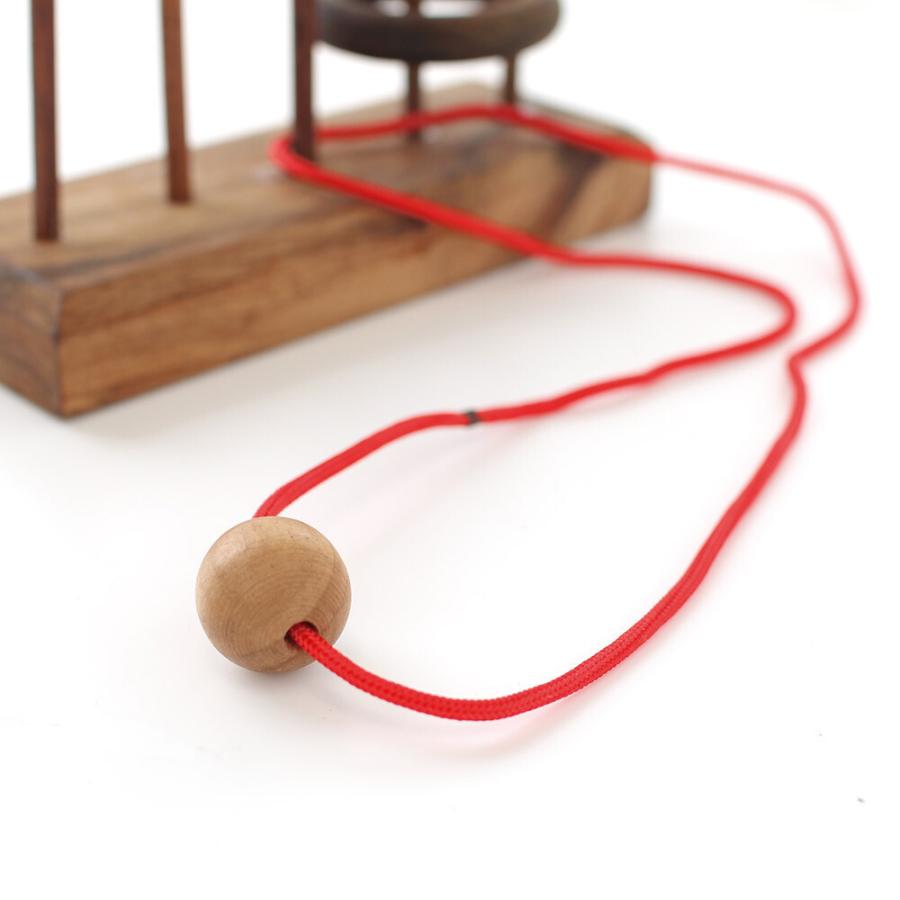 知恵の輪 木製 4段 ウッドパズル 木工 木のおもちゃ 脳トレ 玩具 頭の