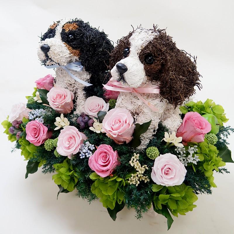 送料無料 ウェルカムドッグ キャバリアのプリザーブドフラワーアレンジ犬 結婚祝い ウエディング ギフト プレゼント Dog Cavalier Welcome P 動物トピアリー アトリエ花倶楽部 通販 Yahoo ショッピング 楽天ランキング1位 Jeannesauve Org