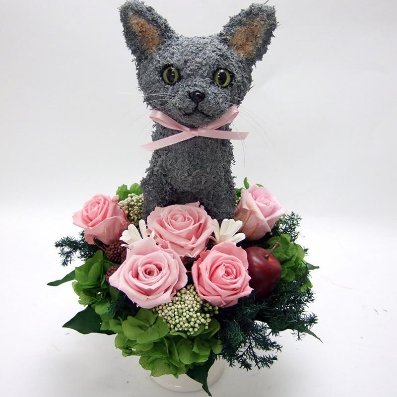 銀座本店 開店祝い 通販 誕生日 結婚祝い 動物病院開院祝い ロシアンブルー ペットのお悔やみ プレゼント プリザーブドフラワーアレンジ猫 ギフト アトリエ花倶楽部 Yahoo ショッピング Pretty Russianblue Pretty 動物トピアリー オンラインで最も安い