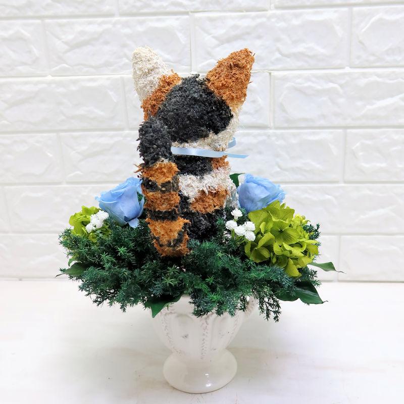 プリザーブドフラワーアレンジ猫 三毛猫 Cute 結婚祝い 誕生日 ギフト