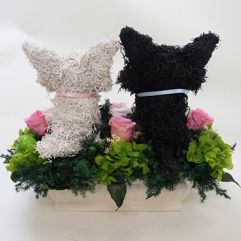 ウェルカムドール ロングコートチワワ 結婚式用 プリザーブド