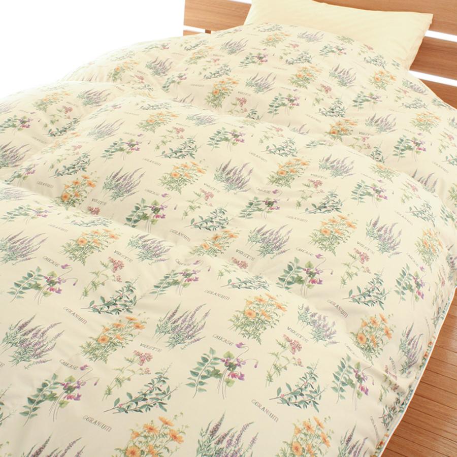 羽毛布団 シングル ホワイトダックダウン90% ガーデン 二層 ツイン