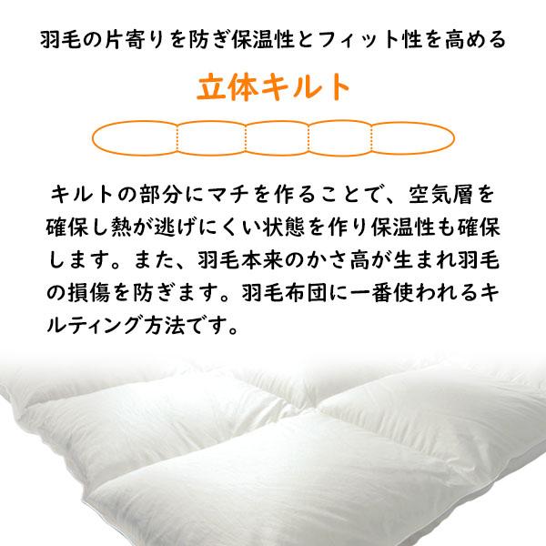 羽毛布団 シングルロング 綿100% ポーランド ホワイトダック