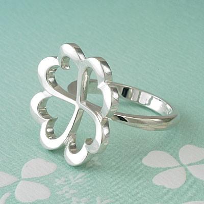 シルバー925 リング　クローバー リング 指輪 シルバー925 4つ葉 クローバー 幸せモチーフ ギフト