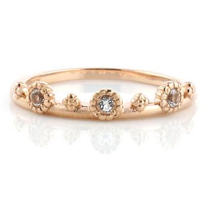 タラちゃん様2点専用ページです♪14kgf ワイヤーリング ガーネットトパーズ リング 指輪 ガーベラ ホワイトトパーズ 18金 ピンクゴールド 希望 花