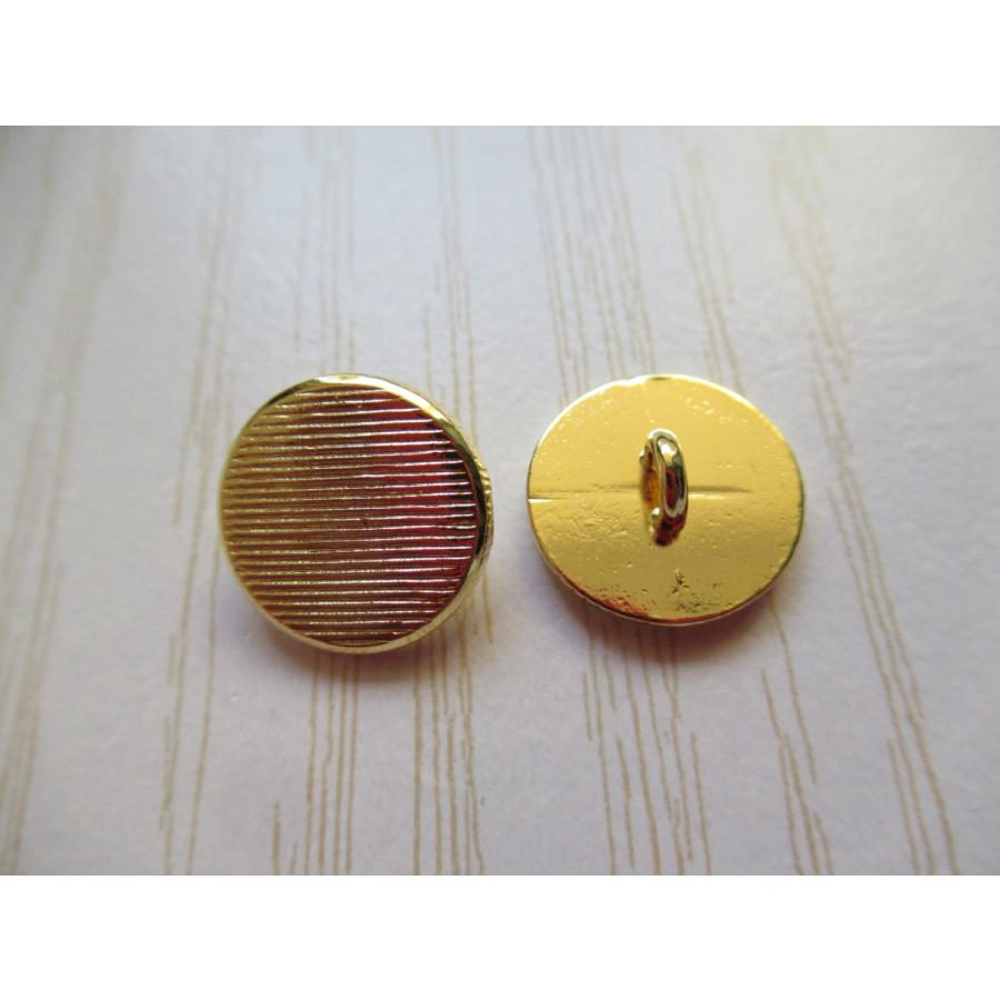 手芸 和洋裁用釦 ボタン ジャケット用 金ボタン ストライプ柄メタル  