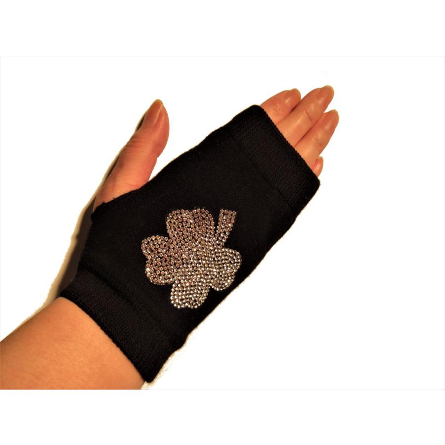 レディースファッション レディース手袋 キラキラ指切り手袋 サービス品 ブラック 四葉のクローバー blk7 アトリエカワ 通販 Yahoo ショッピング