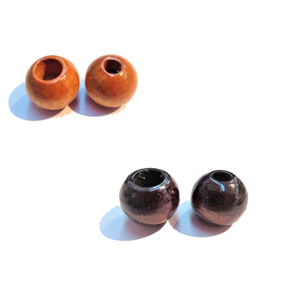 手芸 和洋裁用釦 ウッドビーズ 天然木 WOOD ループエンド木製（13mm