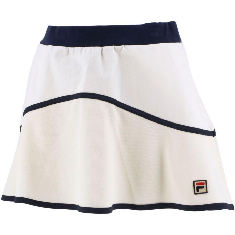 超人気の オシャレで人気のテニスウェア フィラ レディース スコート 02 オフホワイト Vl23 ウエア