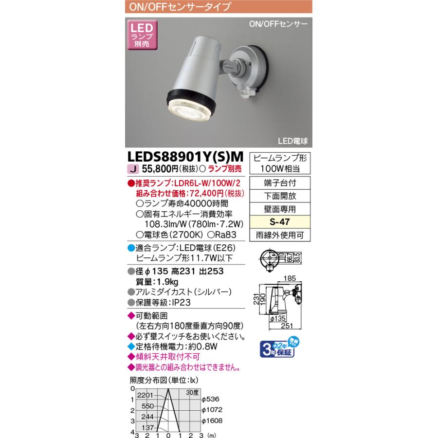 TOSHIBA（東芝） 東芝ライテック LEDスポットライト LED防犯灯 LED屋外