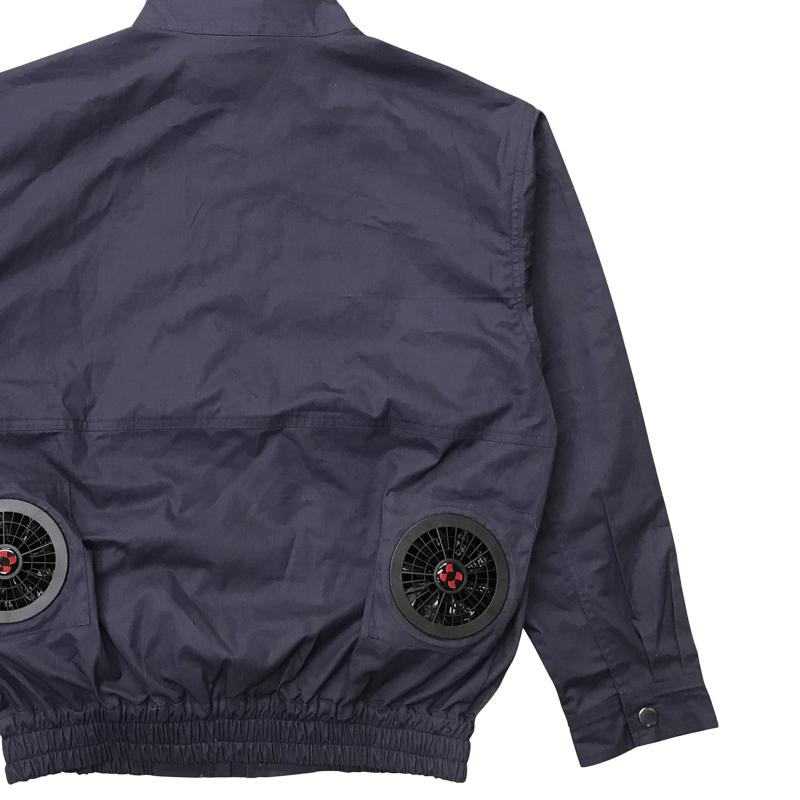 クールジャケット 空調服 長袖 バッテリーセット ファン付き作業服 インディゴ Lサイズ LLサイズ 3Lサイズ | 