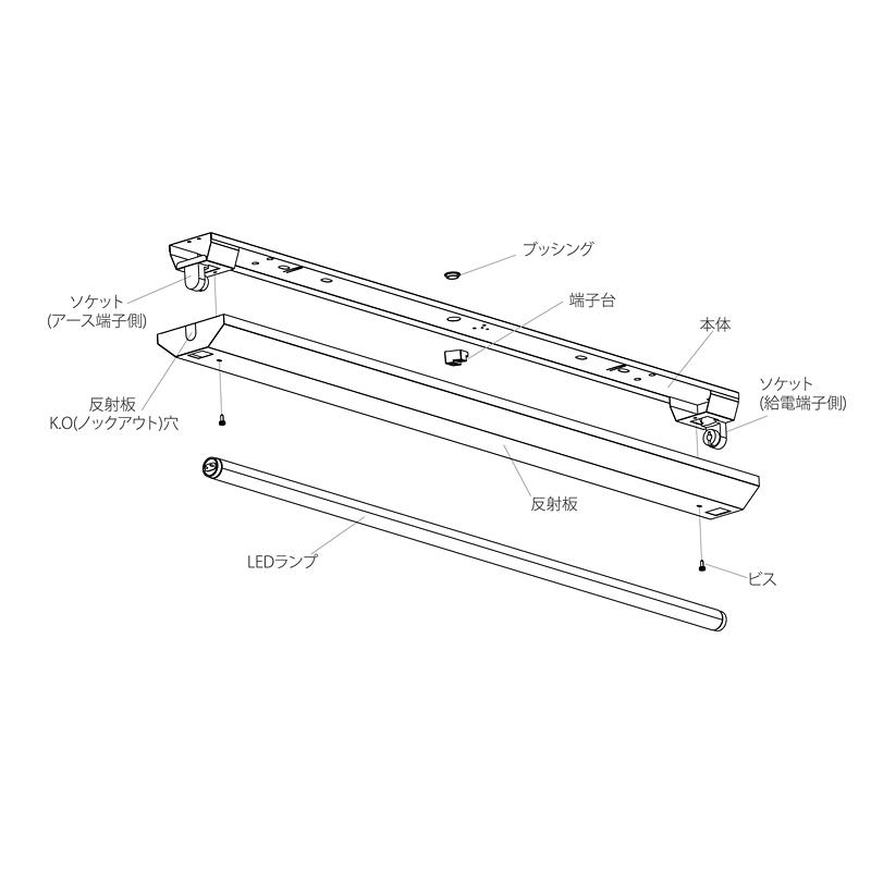 LED蛍光灯 led 蛍光灯 LED器具キットランプセット フィリップス製