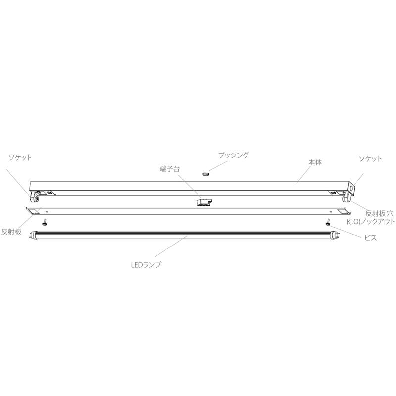 LED蛍光灯 led 蛍光灯 LED器具キットランプセット フィリップス製