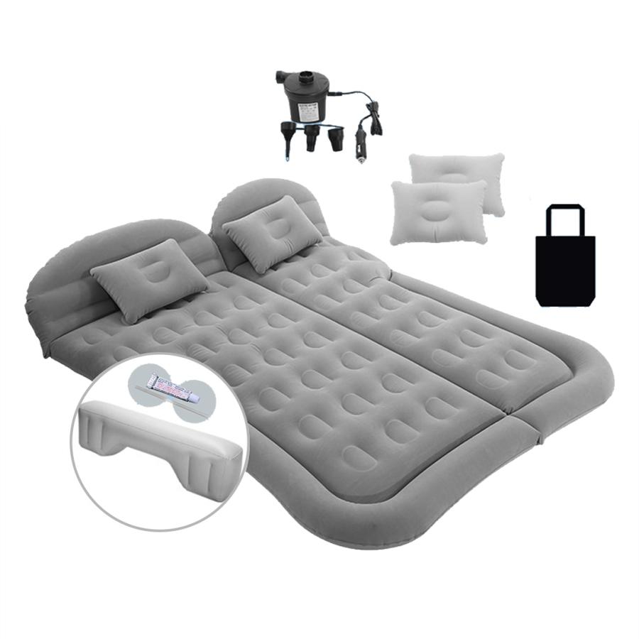 車中泊マット エアーベッド 後部座席 仮眠 キャンプ 車中泊 ベッド エアーマット 車載 旅行用 屋外用 ベッドキット キャンプ用品 快適空間 電動ポンプ付属 防災 の商品画像