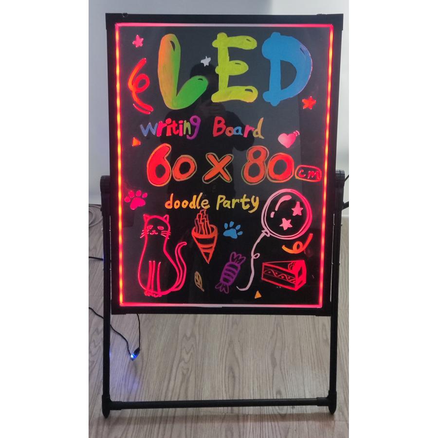 LED ライティングボード 手書き 看板 60x80cm リモコン マーカー付属