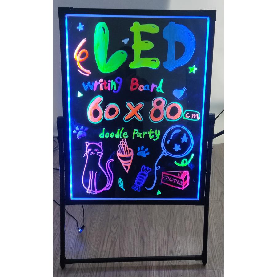 LED ライティングボード 手書き 看板 60x80cm リモコン マーカー付属