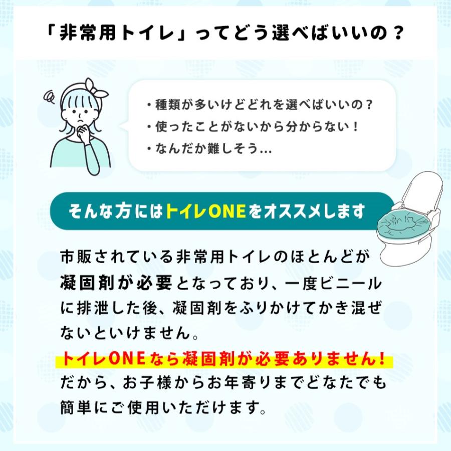 非常用トイレ トイレONE 20枚入り シートタイプ 凝固剤 不要 大便 携帯