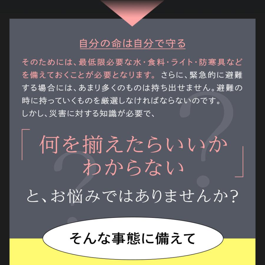 ものすごい 防災セット 3人用 ターポリン・キャリー採用 【M・L】キャリータイプ 非常用持ち出し袋 5年保存 非常食 レビュープレゼント_15