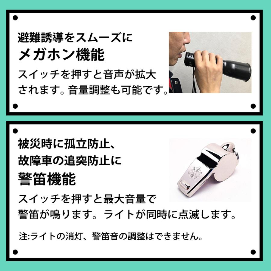 サンエイ 多機能クリアーメガホン（防災マルチライト Cタイプ 3色灯