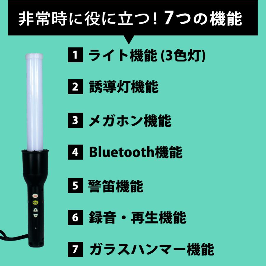 サンエイ 多機能クリアーメガホン（防災マルチライト Cタイプ 3色灯