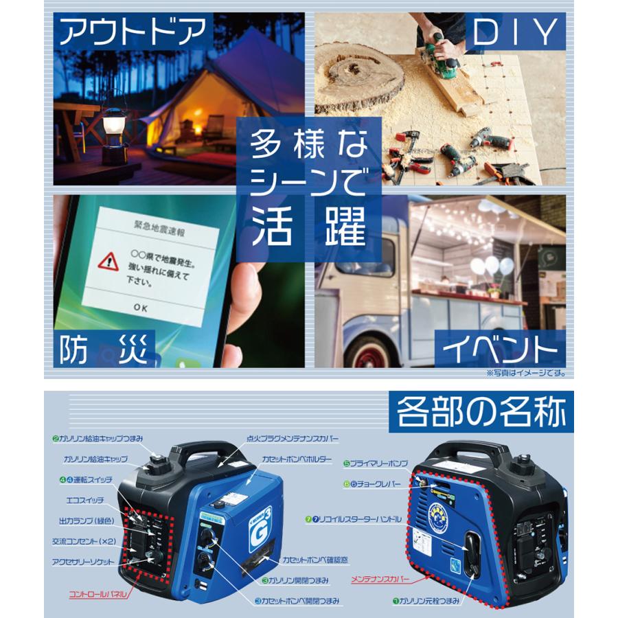 ニチネン (2万ポイント付) 発電機 ジーキュービック KG-101 送料無料