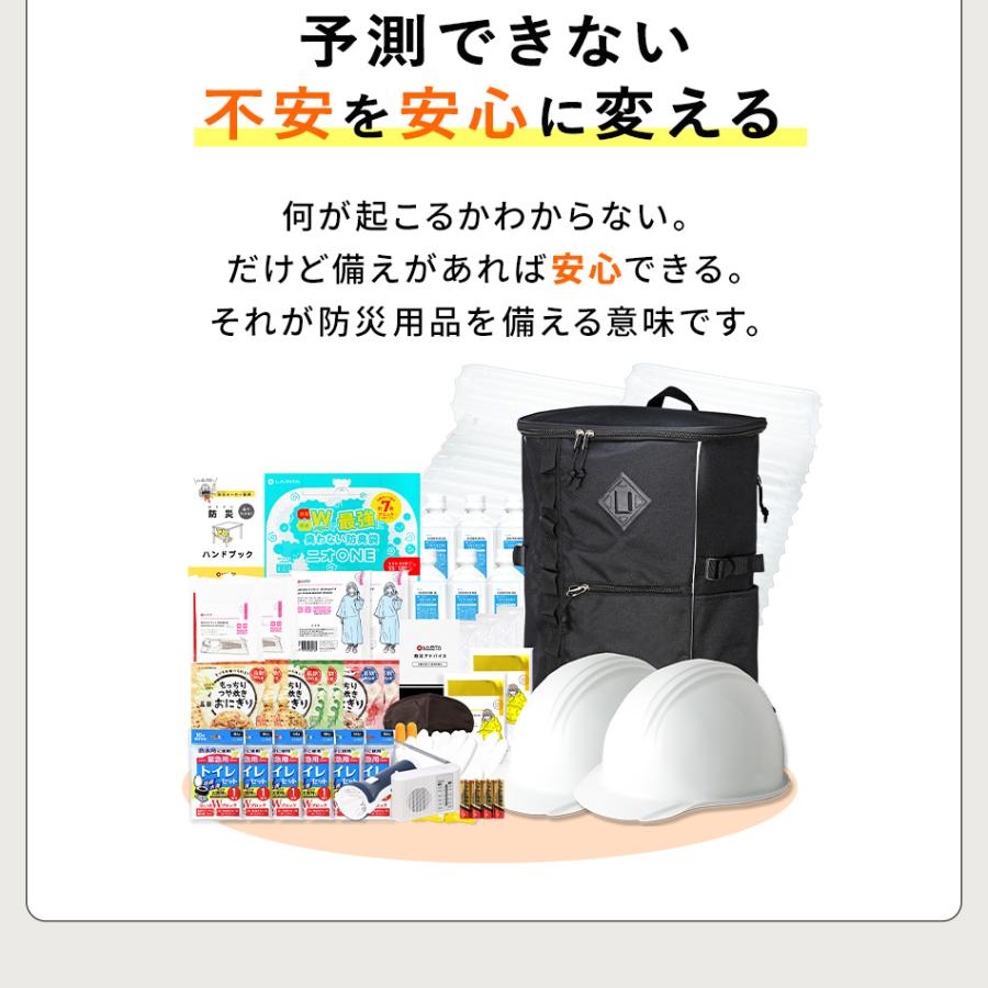 LA・PITA 防災セット ヘルメットW 1人用 防災グッズ 防災用品 防災