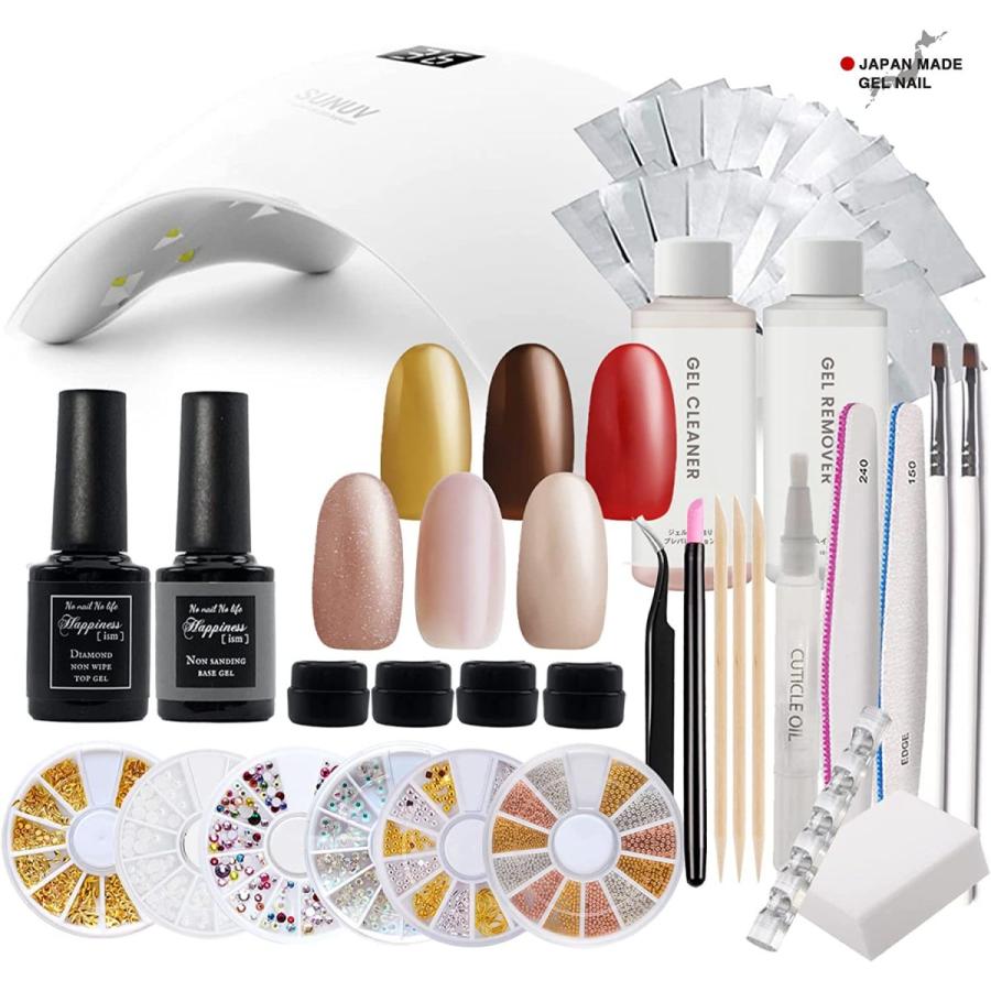 63 以上節約 Atricoジェルネイルスターターキット 日本製 Ledライト付き カラージェル6色 べっ甲シリーズ 自爪を削らず拭取り不要の化粧品登録済 国産 初心者 ジェルネイルセット Redoriente Net