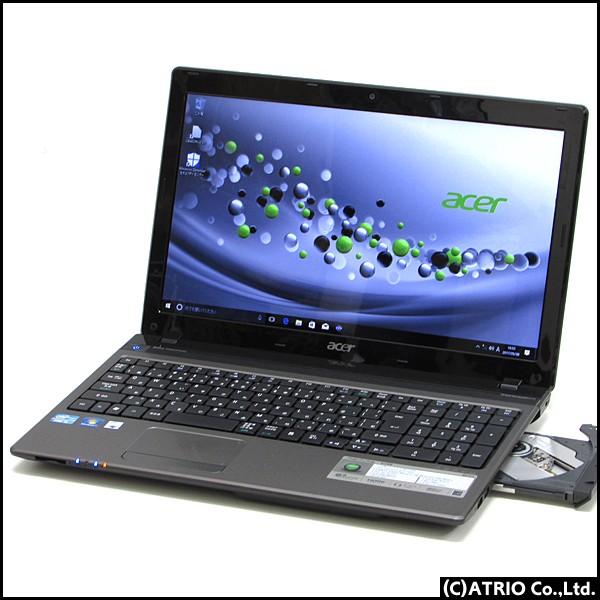 パソコン acer エイサー ASPIRE 5750 Core i5 4GB 500GB ブルーレイ Windows10 Libre Office
