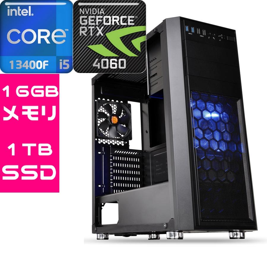 インテル（intel） ゲーミングPC 新品 デスクトップ RTX4060 intel 13世代 core i5 13400F SSD 1TB ...