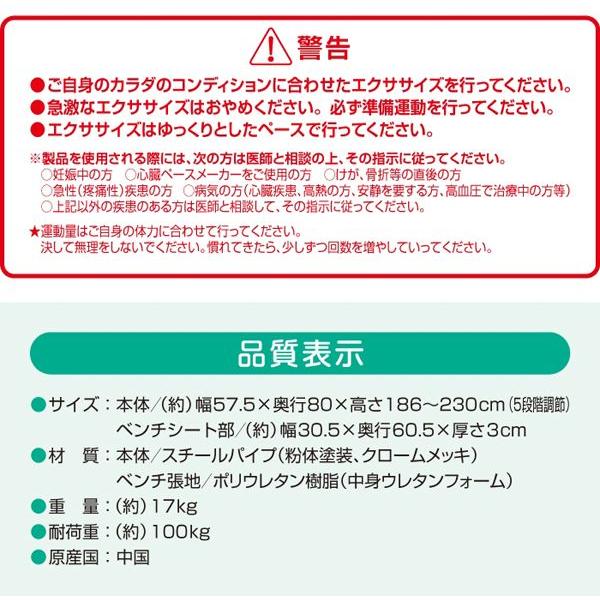 ぶら下がり健康器 ベンチシート付〜健康器具 通販｜atroo｜06