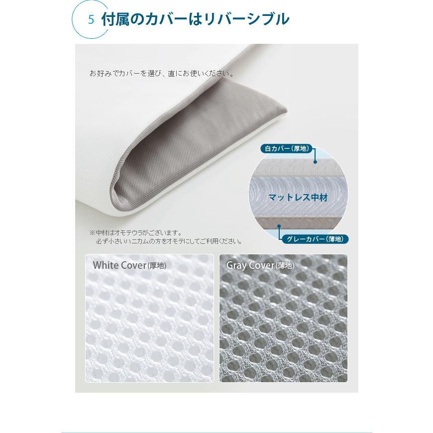高反発マットレス 三つ折り 高反発マットレス シングル 100×200cm 高反発マットレス 日本製 洗えるマットレスの画像