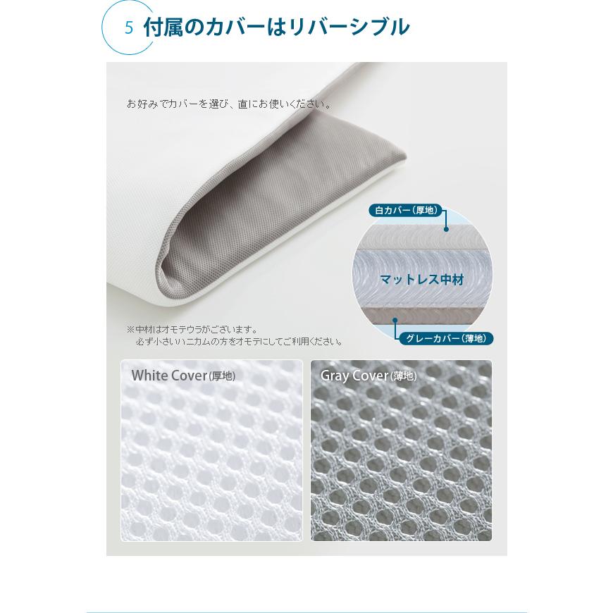 高反発マットレス 三つ折り 高反発マットレス ポータブルタイプ 95×200cm 高反発マットレス 日本製 洗えるマットレスの画像