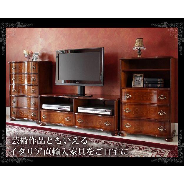 丸脚チェスト おしゃれ イタリア家具 チェスト 象嵌 丸脚 家具