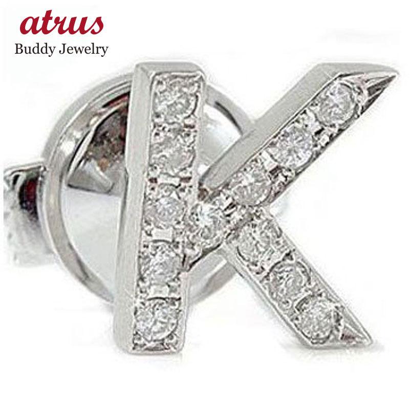 メンズ ピンブローチ ラペルピン ダイヤモンド イニシャル K ダイヤモンド プラチナ タイタック タイピン タイピン タイタック タイピン タックピン ダイヤ スタッドボタン 送料無料 父の日 人気 1tm ジュエリー工房アトラス