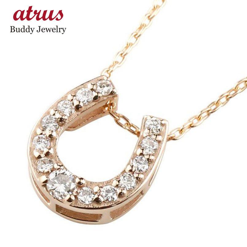 カーキ×インディゴ ネックレス ダイヤモンドネックレス馬蹄 ホース