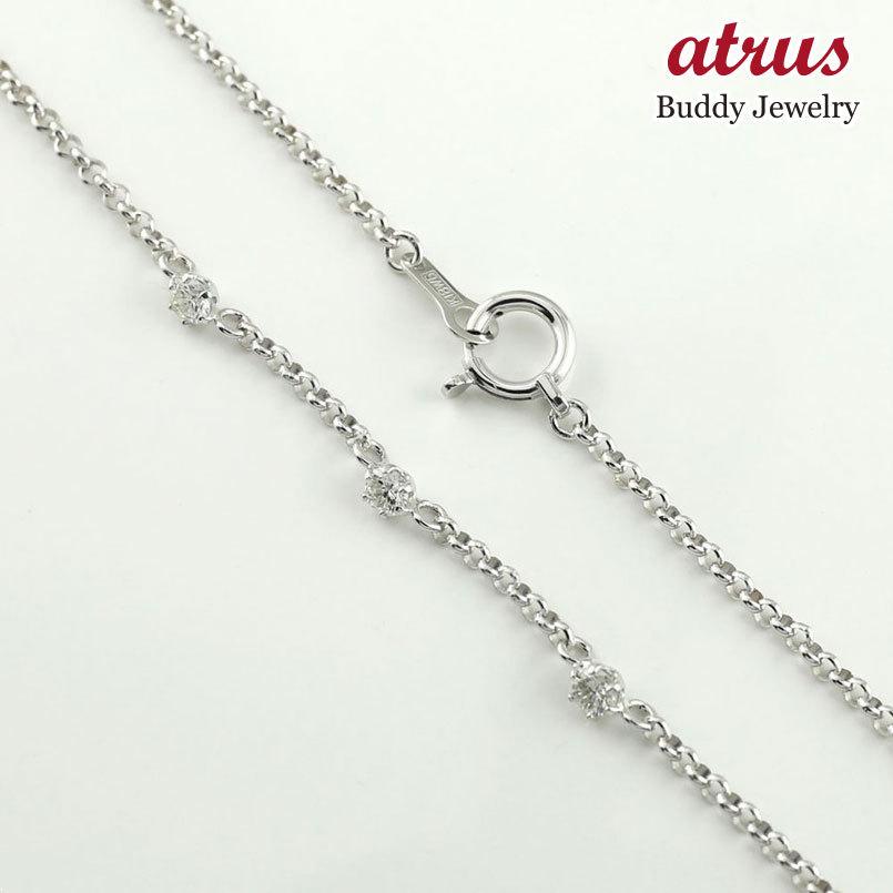 18金 アンクレット ダイヤモンド 0 21ct トリロジー ホワイトゴールドk18 4月の誕生石 チェーン ダイヤ 送料無料 ボーナスセール 日本正規代理店品