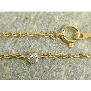 メンズ アンクレットダイヤモンド イエローゴールドk18 足 18金  