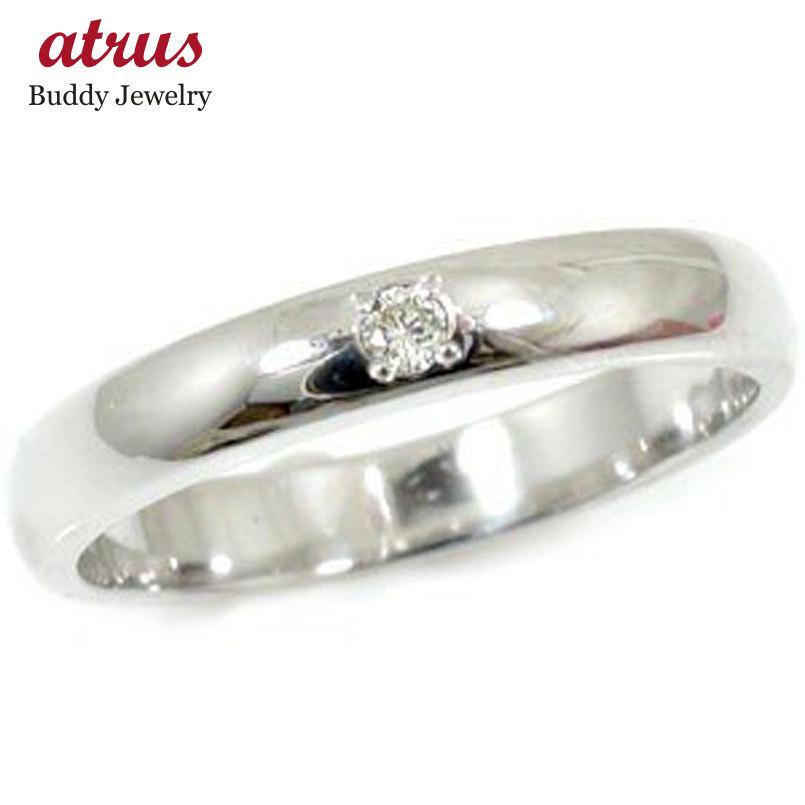 ピンキーリング ダイヤモンド ホワイトゴールドK18 一粒 18金 ダイヤモンドリング ダイヤ ストレート 宝石 送料無料 セール SALE