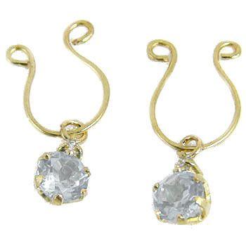 税込 ダイヤモンド アクアマリン イヤーカフ メンズ ピアス 宝石 天然石 手作り メンズ人気 イヤリング イヤリング 送料無料 宝石 男性用 18金 3月誕生石ダイヤ K18 クリップ式 イエローゴールドｋ18 メンズアクセサリー