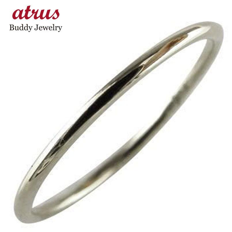 ピンキーリング メンズ 18金 K18 18k シンプル リング 人気 ホワイトゴールドk18 指輪 ストレート 男性 プレゼント 送料無料 ボーナスセール 高価値セリー