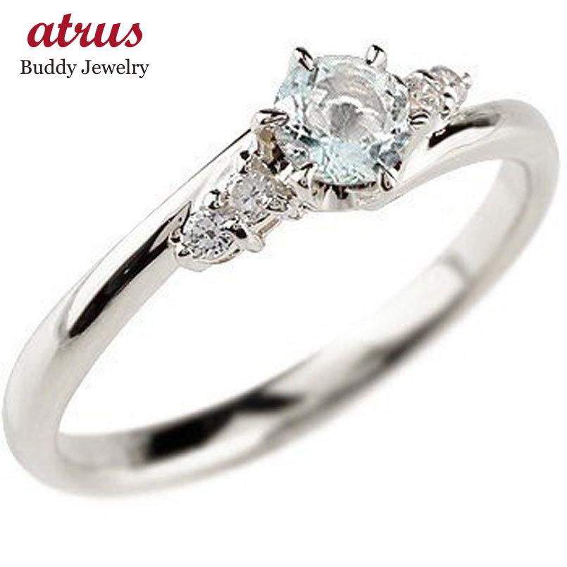 国際ブランド リング ゴールド アクアマリン ダイヤモンド 18金婚約指輪 ダイヤ 安い 指輪18k 一粒 ホワイトゴールド K18 レディース エンゲージリング 3月誕生石 送料無料 想像を超えての Www Doctor Plan Com